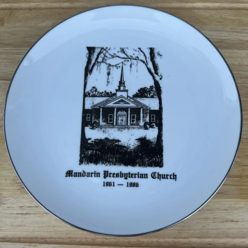 Vintage Mandarin Presbyterian Church Commemorative Plate – Jacksonville Florida